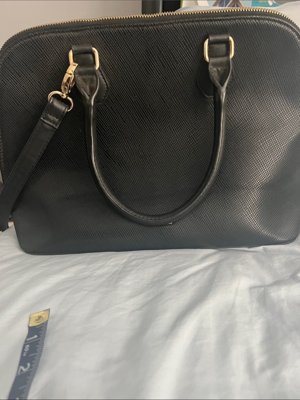 ALDO Black Geometric Shoulder Bag Like New